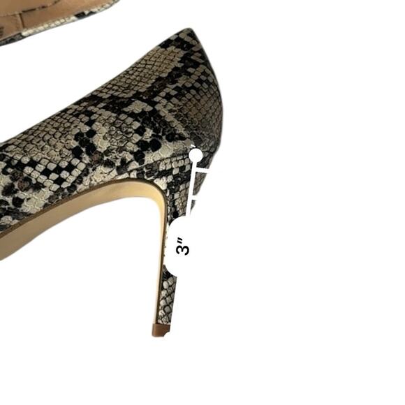a new day GEMMA Snake Black & Cream Animal print Heels NEW Size 8 - Picture 9 of 12